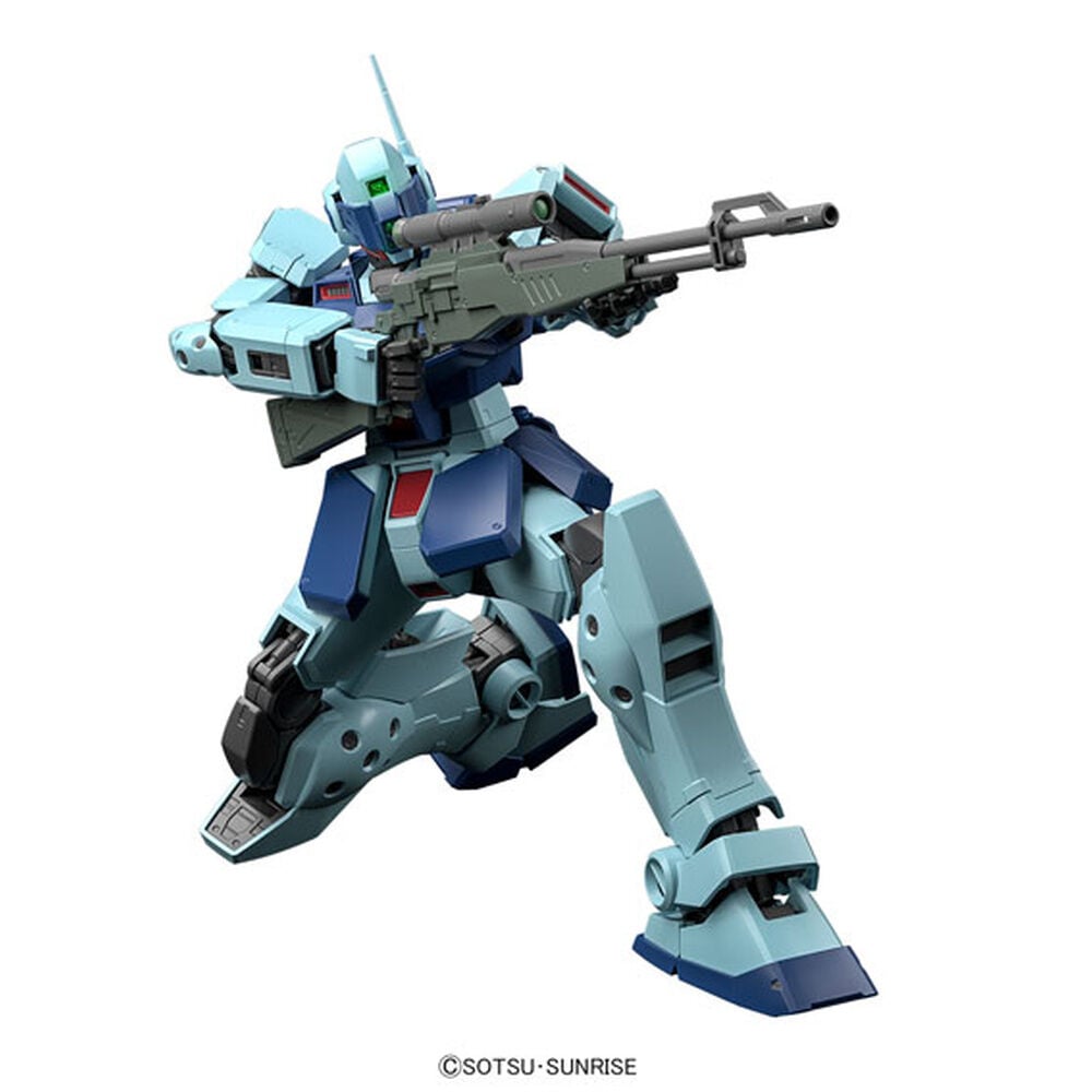 Maqueta MG 1/100 RGM-79SP GM Sniper II de Gundam 0080 con rifle de precisión
