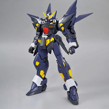 Maqueta HG 1/144 Huckebein Mk-II de Super Robot Wars OG en azul oscuro y amarillo