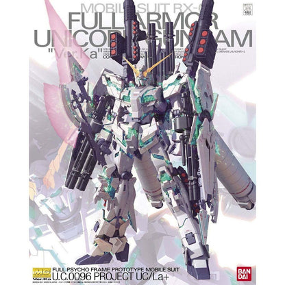 Maqueta MG 1/100 RX-0 Full Armor Unicorn Gundam Ver. Ka en blanco, negro y turquesa - 2