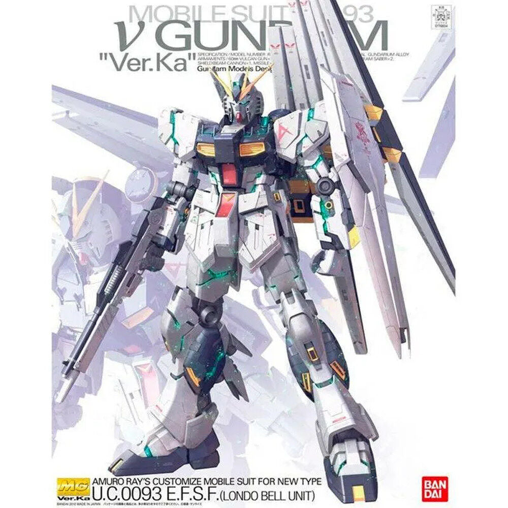 Maqueta MG 1/100 RX-93 Nu Gundam Ver. Ka en blanco y negro - 3