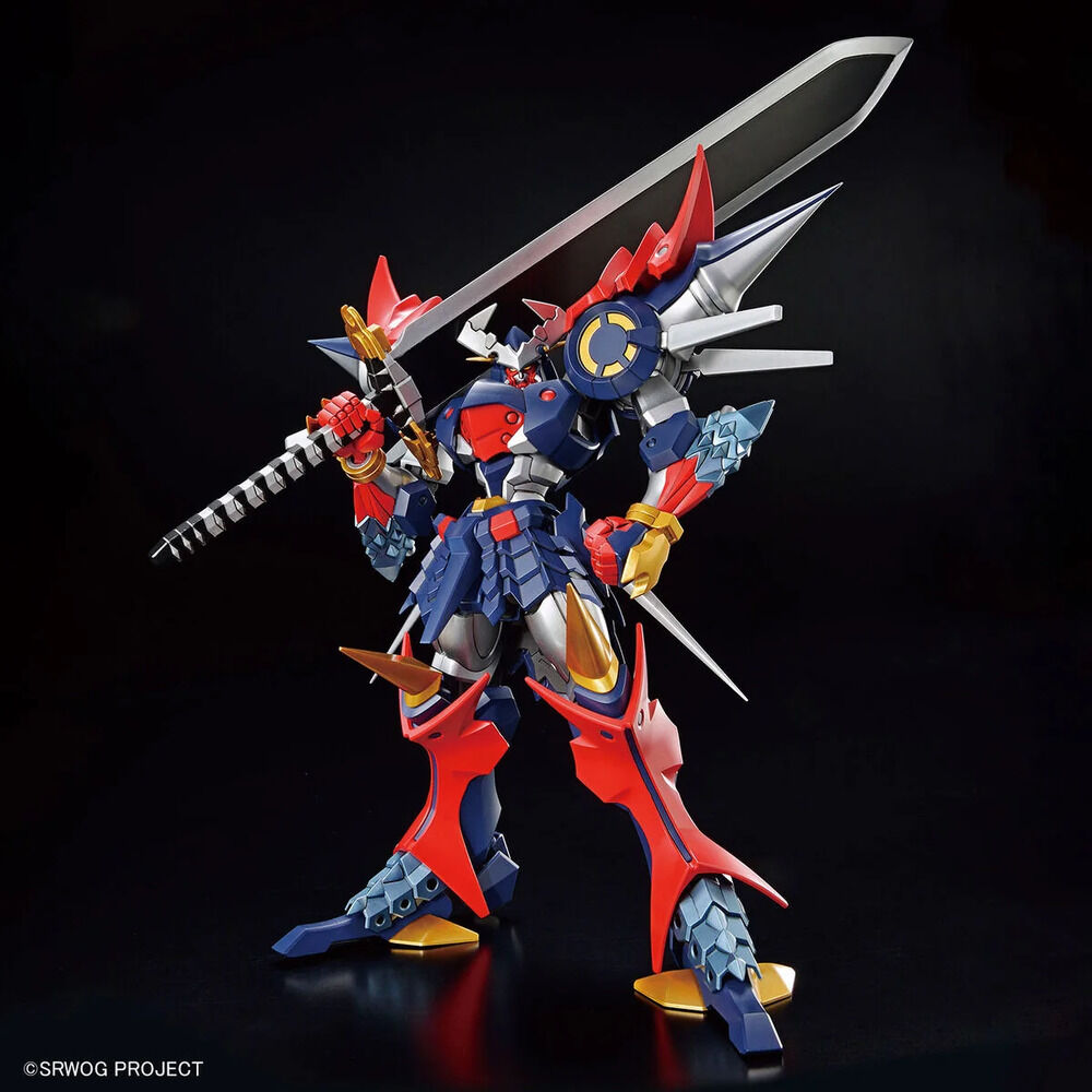 Maqueta HG Dygenguar de Super Robot Wars OG en rojo, azul, plateado y dorado - 2