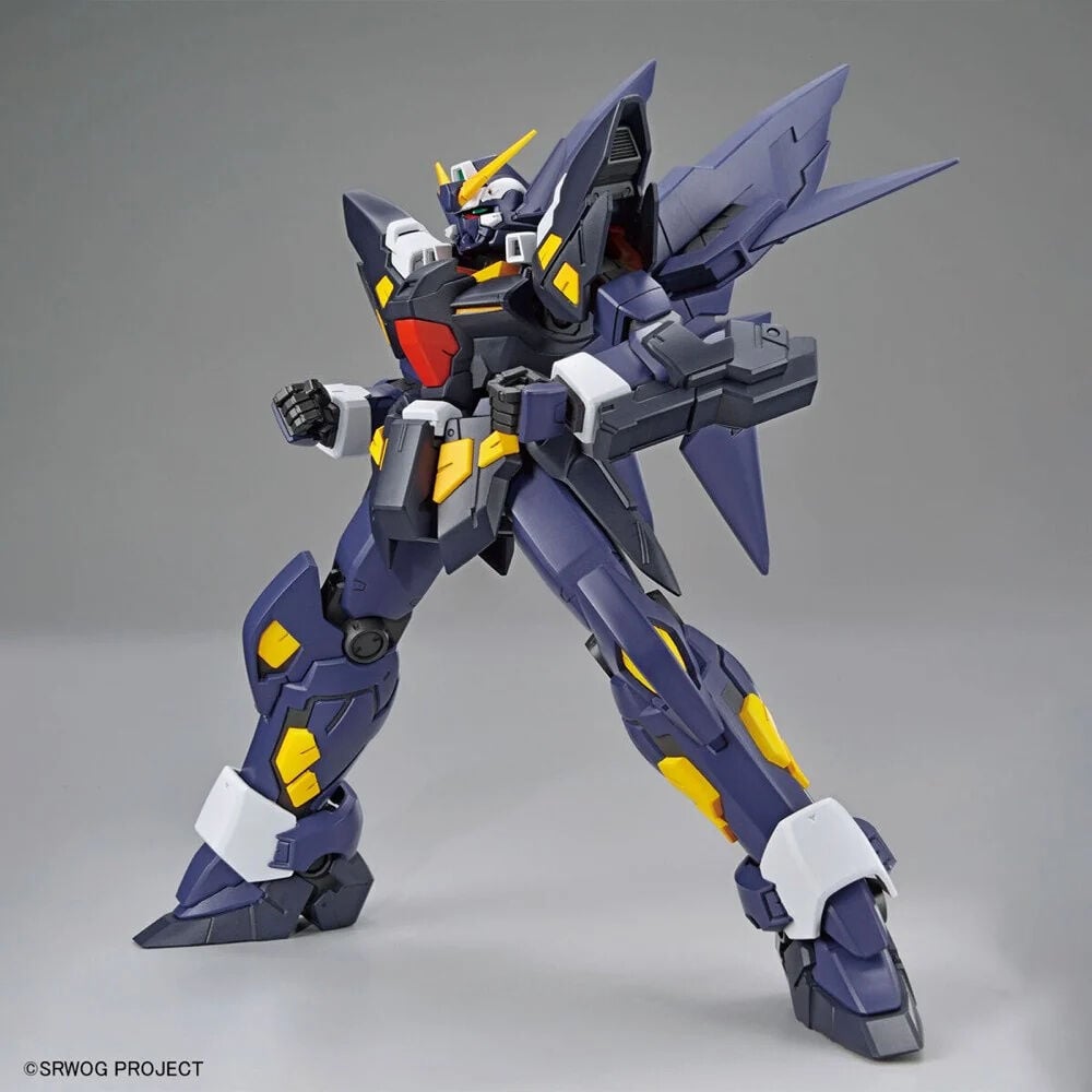 Maqueta HG 1/144 Huckebein Mk-II de Super Robot Wars OG en azul oscuro y amarillo - 3