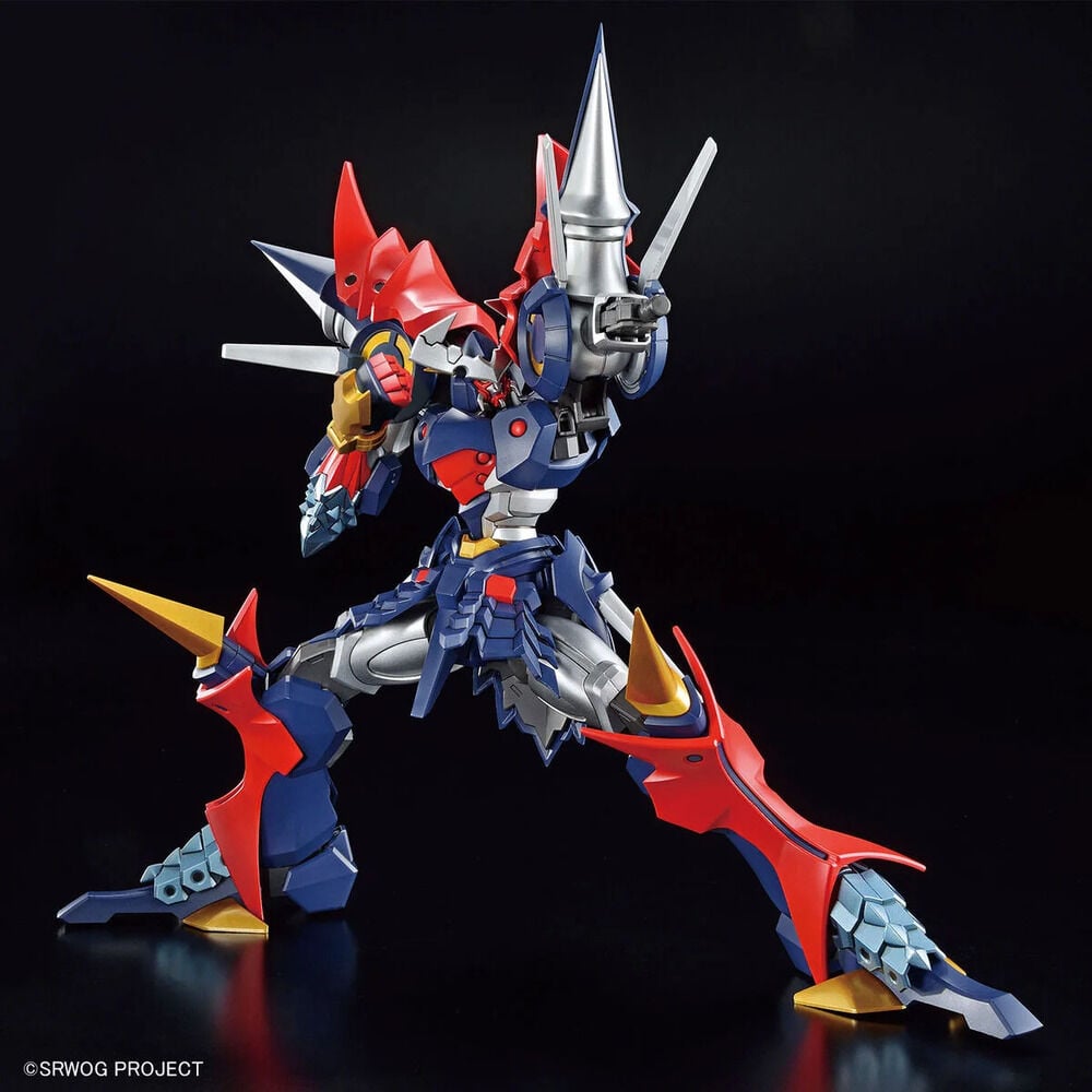 Maqueta HG Dygenguar de Super Robot Wars OG en rojo, azul, plateado y dorado - 3
