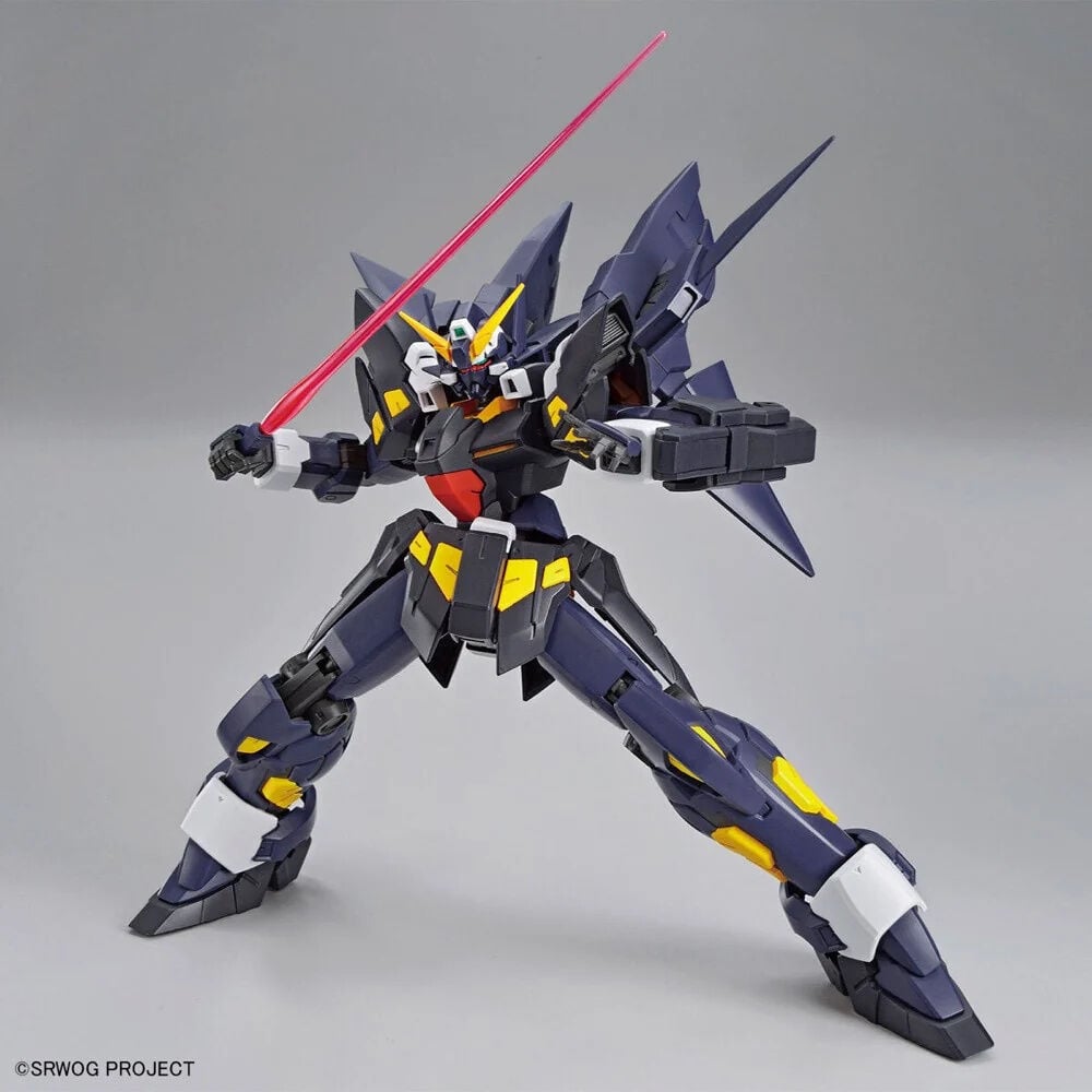Maqueta HG 1/144 Huckebein Mk-II de Super Robot Wars OG en azul oscuro y amarillo - 4
