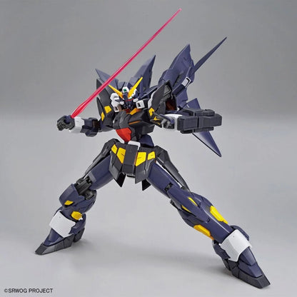 Maqueta HG 1/144 Huckebein Mk-II de Super Robot Wars OG en azul oscuro y amarillo - 4