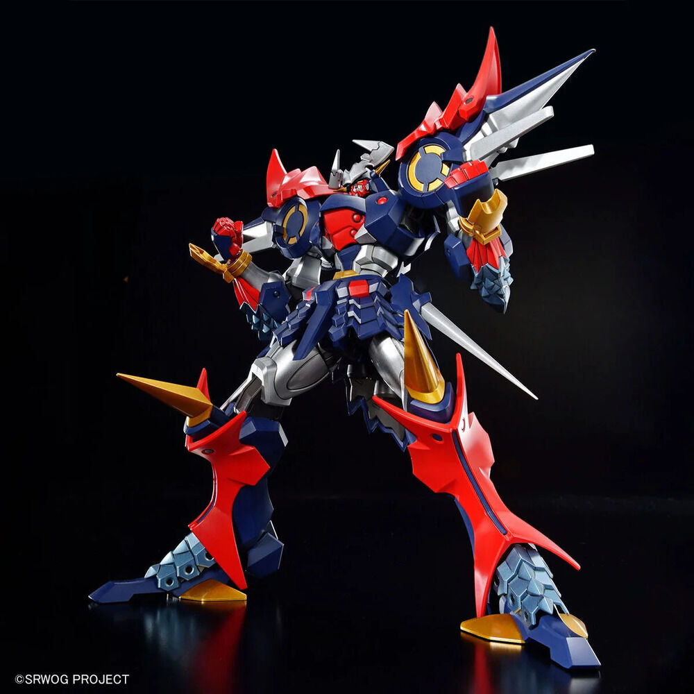 Maqueta HG Dygenguar de Super Robot Wars OG en rojo, azul, plateado y dorado - 4