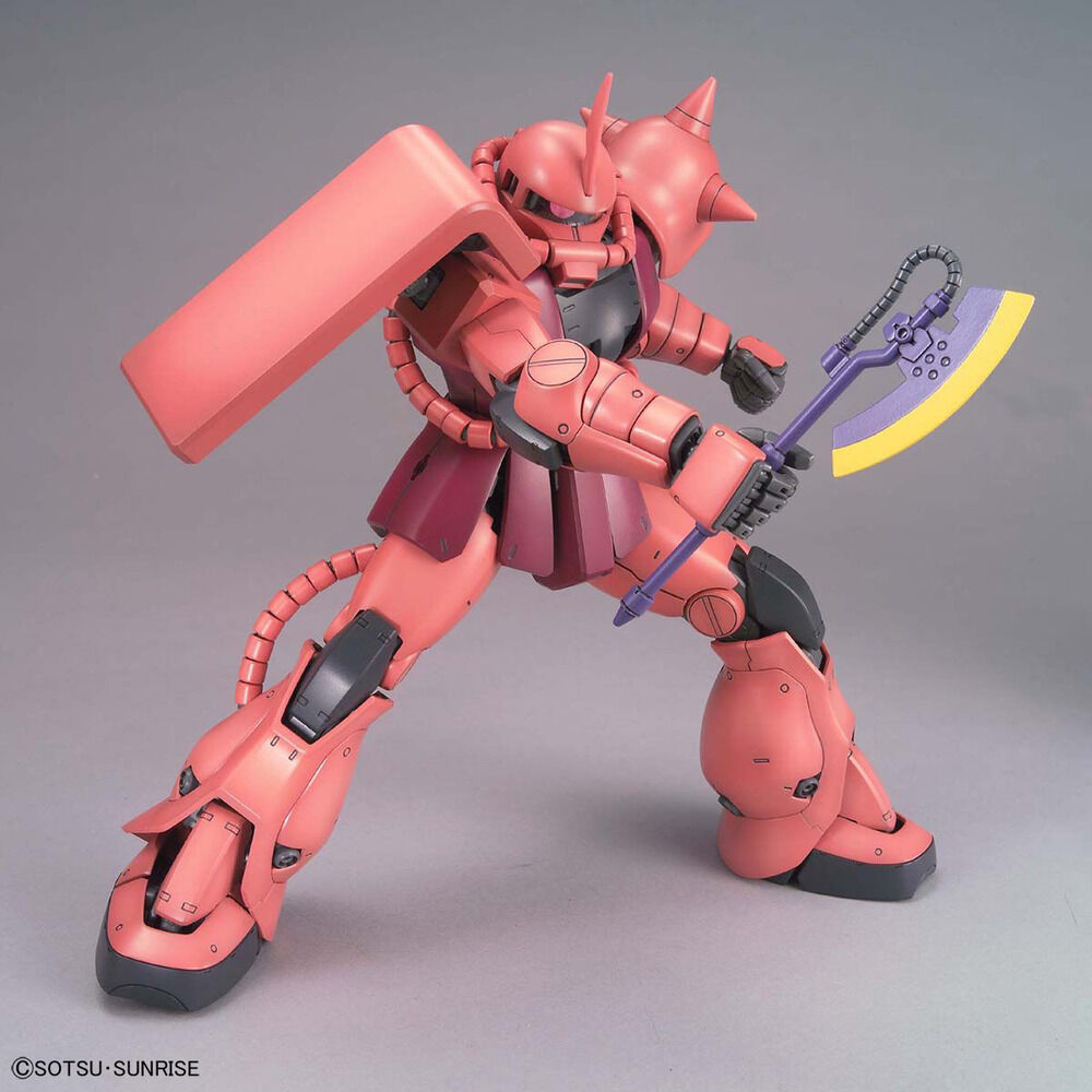 Maqueta MG 1/100 Zaku II de Char Aznable en tonos rojos con cañón largo - 5