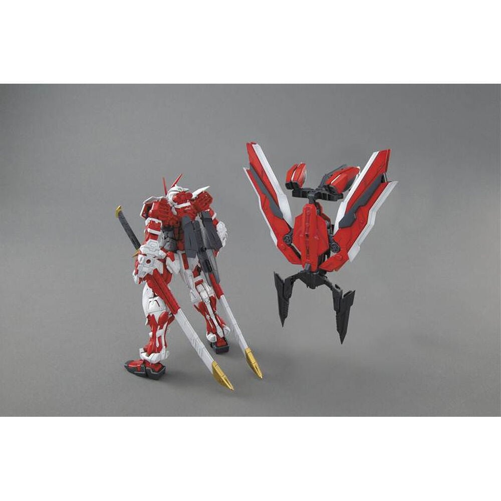 Maqueta Gundam Astray Red Frame Kai roja y blanca con equipamiento posterior