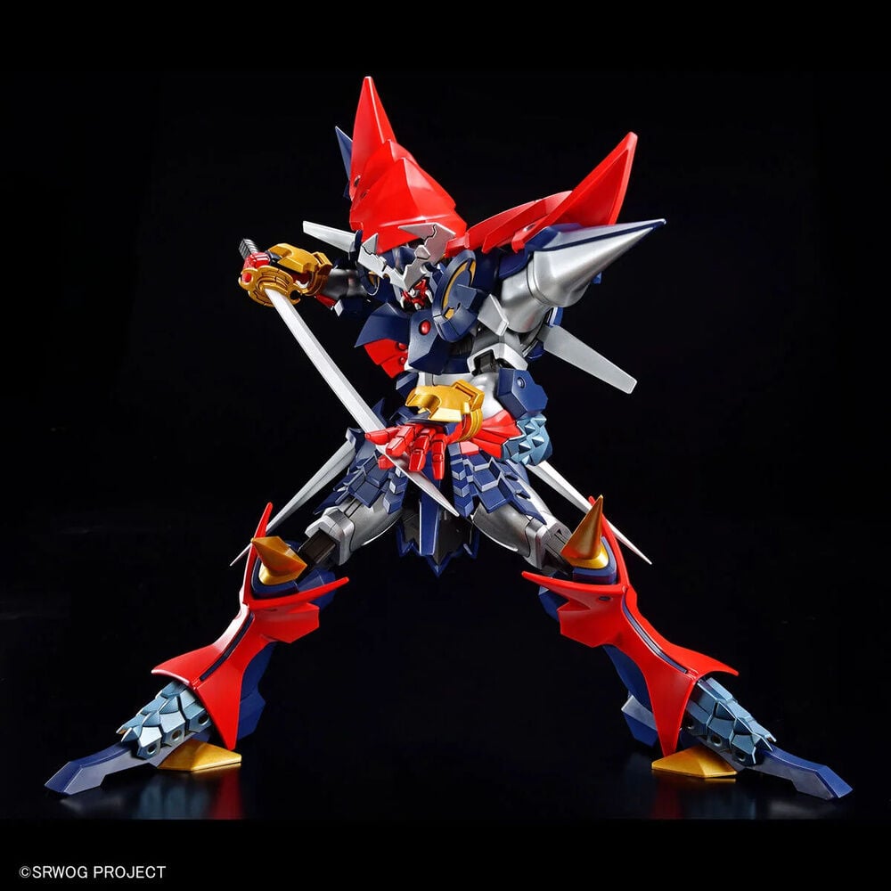 Maqueta HG Dygenguar de Super Robot Wars OG en rojo, azul, plateado y dorado - 5