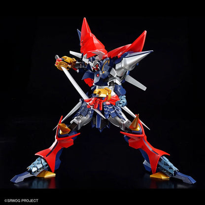 Maqueta HG Dygenguar de Super Robot Wars OG en rojo, azul, plateado y dorado - 5
