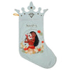 Calcetín de Navidad de Vaiana Disney azul claro con Vaiana y Pua