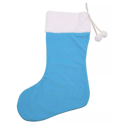 Calcetín de Navidad azul con Stitch Disney, copos de nieve y puño blanco - 2