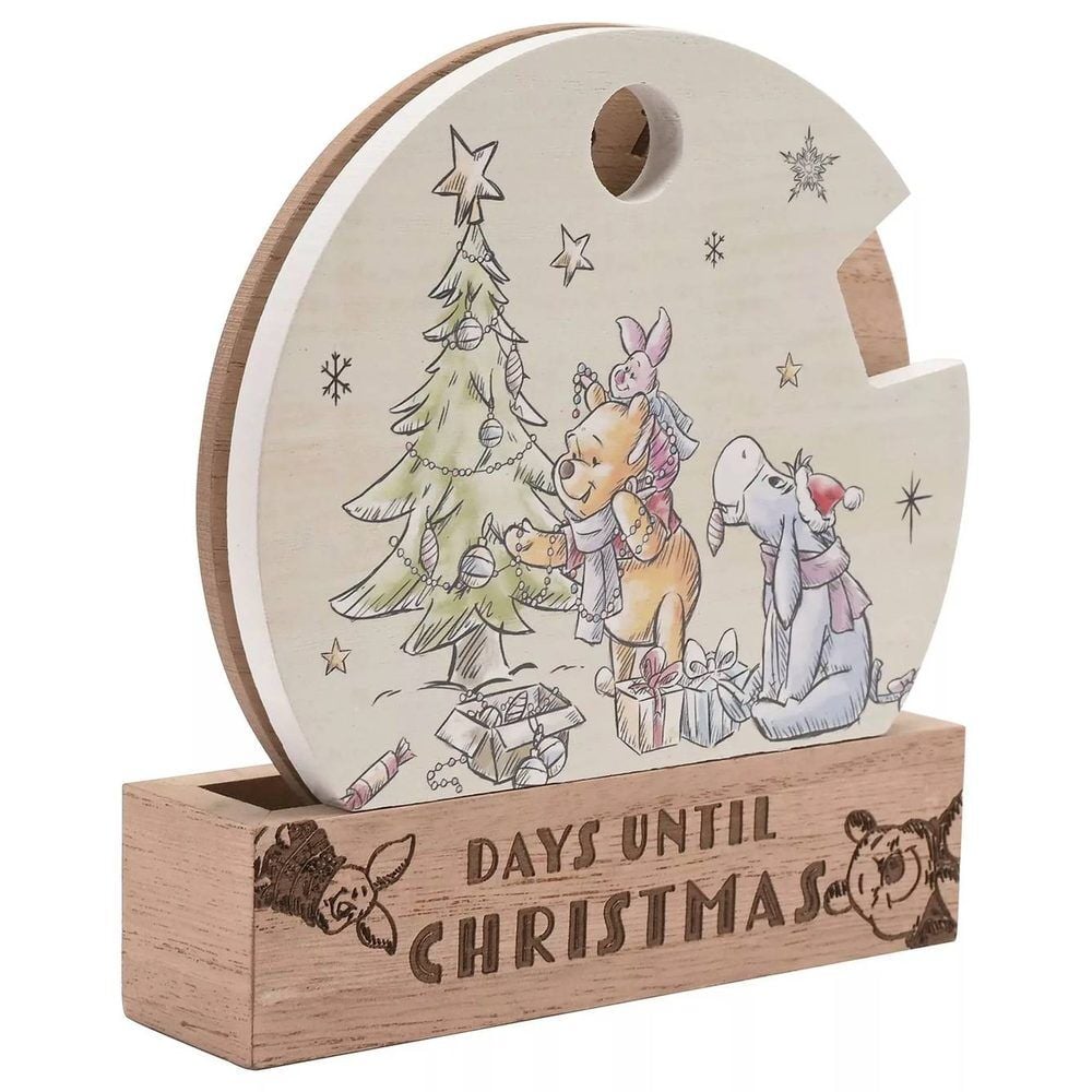 Calendario de madera de cuenta atrás para Navidad de Winnie the Pooh Disney - 2