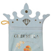 Calcetín navideño azul claro de Cenicienta Disney con corona