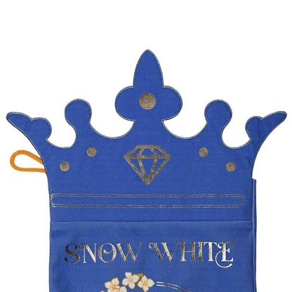 Calcetín de Navidad azul de Blancanieves Disney con detalles dorados - 2