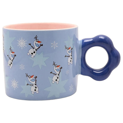Set de taza de cerámica y posavasos Frozen Disney con Olaf - 2