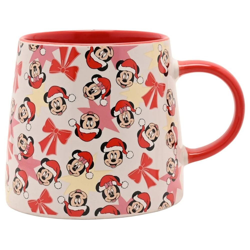 Set de taza y posavasos de cerámica Mickey y Minnie Disney - 2