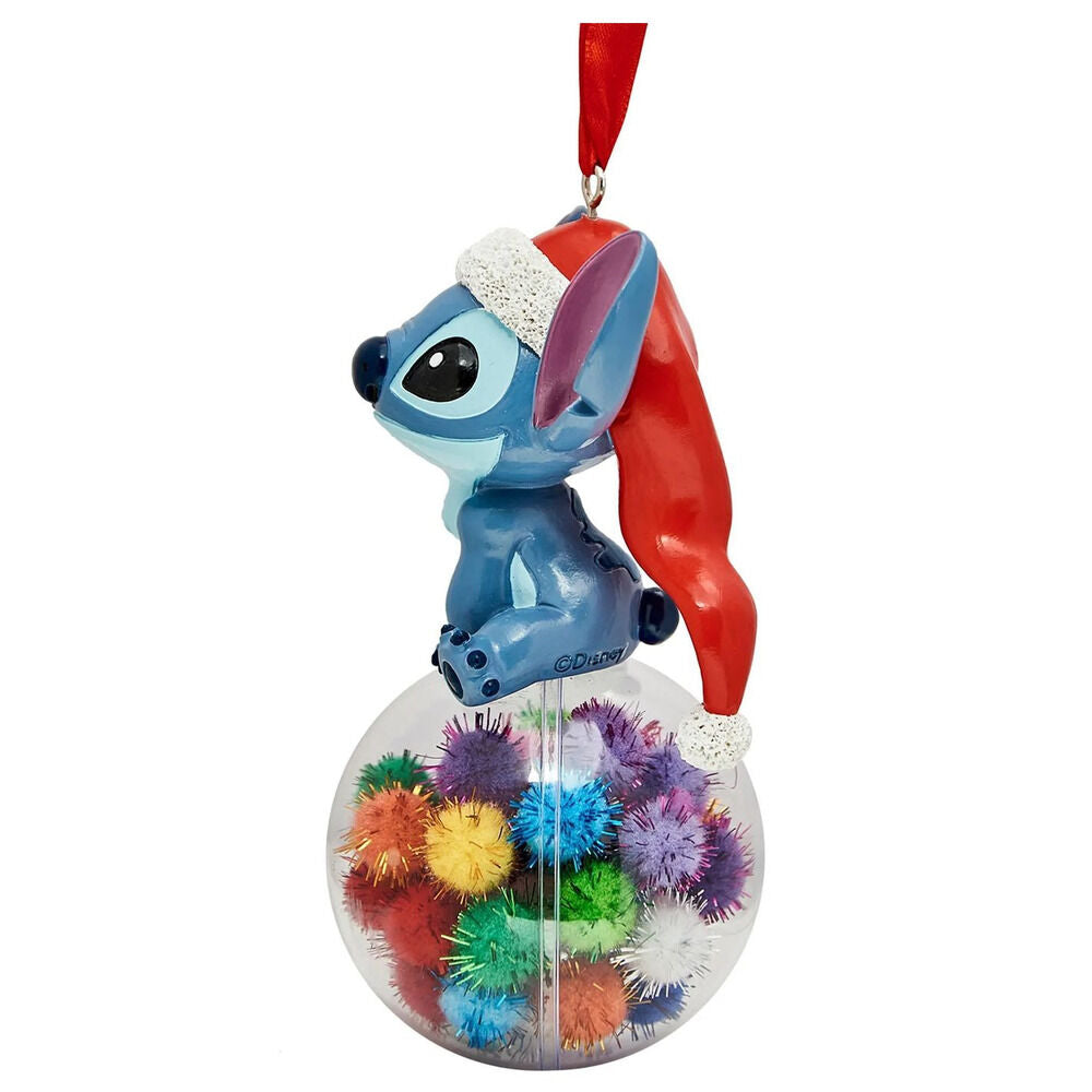 Adorno navideño de Stitch Disney con bola transparente multicolor - 3