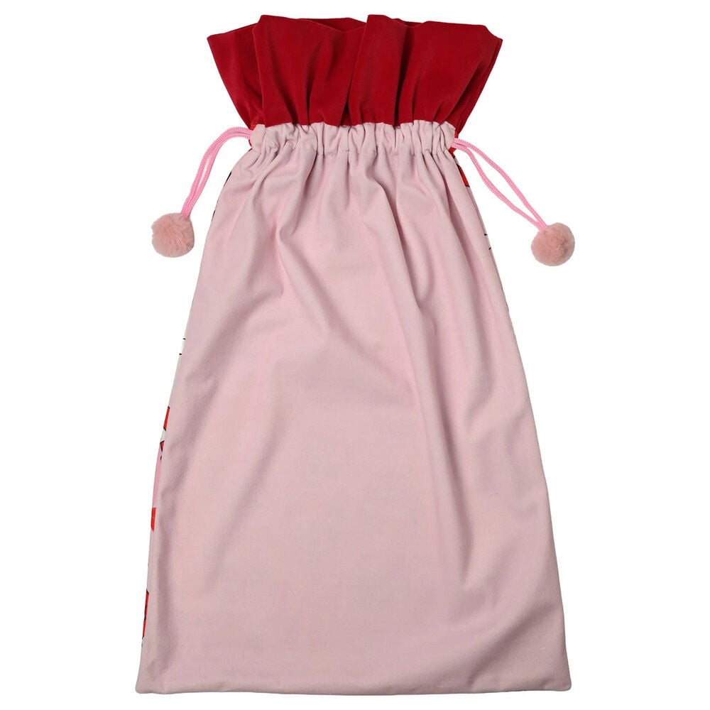Saco de Navidad Disney de Mickey y Minnie con cordón rosa - 3