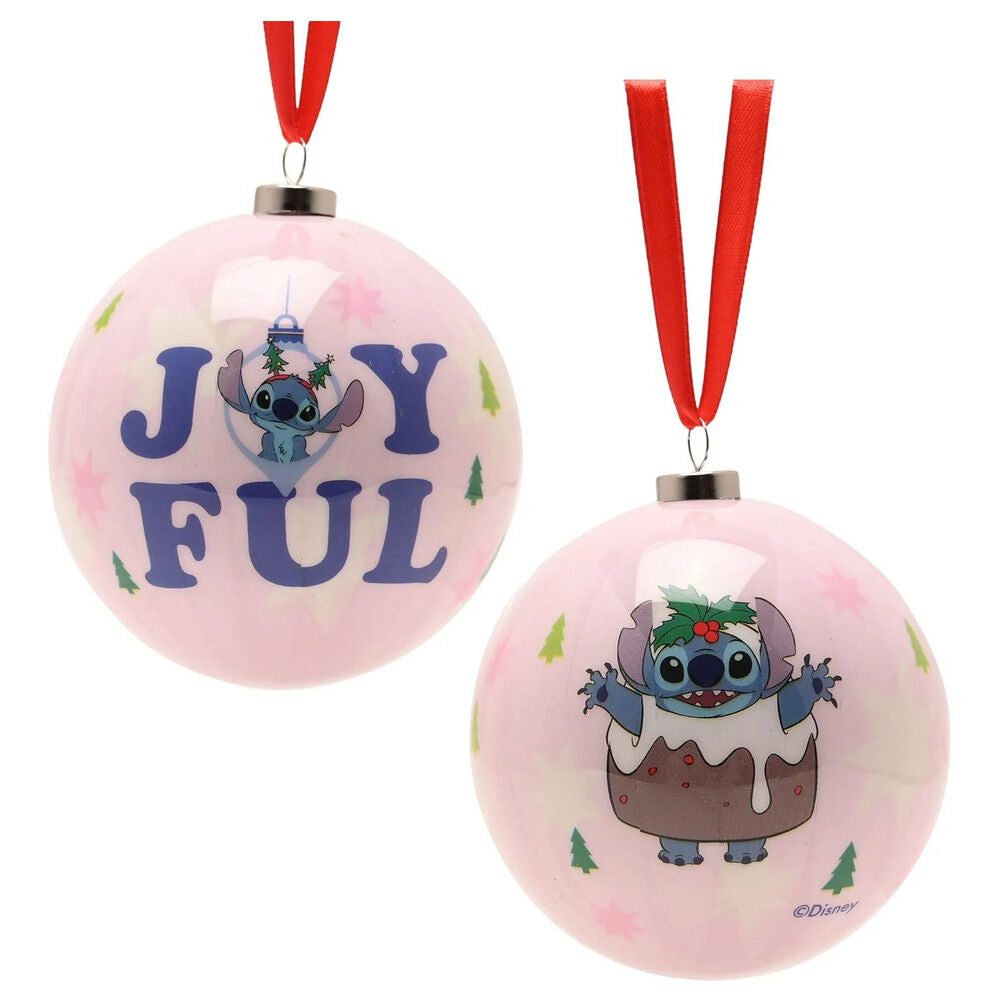 Set de cuatro bolas de Navidad de Stitch Disney en un árbol - 3
