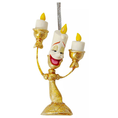 Set de cuatro adornos navideños Disney de La Bella y la Bestia - 4