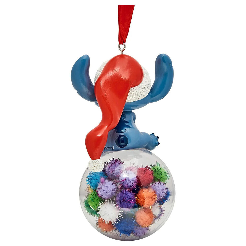Adorno navideño de Stitch Disney con bola transparente multicolor - 4