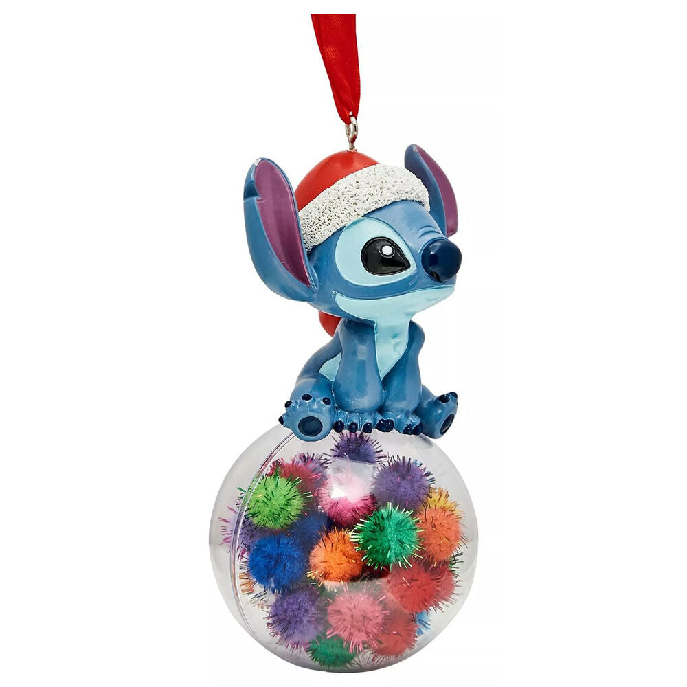 Adorno navideño de Stitch Disney con bola transparente multicolor - 5