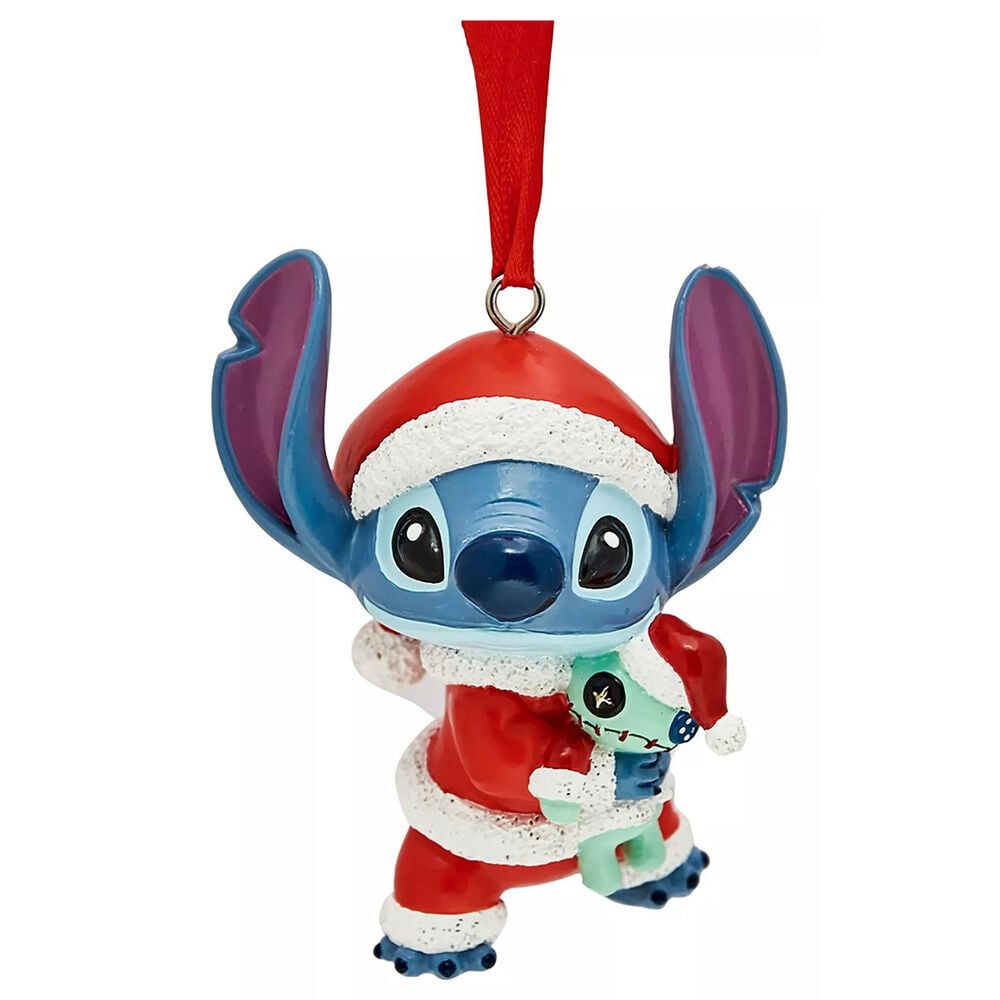 Adorno navideño de Stitch Disney vestido de Papá Noel