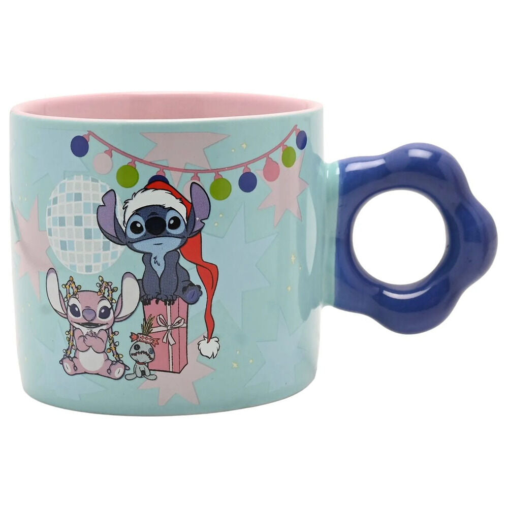 Set de taza y posavasos de cerámica con diseño de Stitch Disney - 2