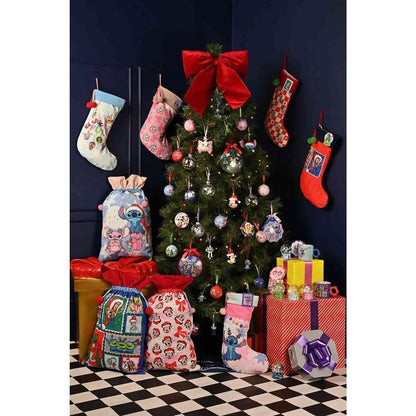 Saco de Navidad Disney de Mickey y Minnie con cordón rosa - 4