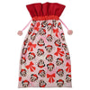 Saco de Navidad Disney de Mickey y Minnie con cordón rosa