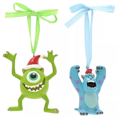 Set de dos adornos navideños de Monsters Inc con Mike y Sulley
