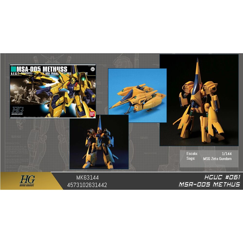 Maqueta HGUC 1/144 MSA-005 Methuss de Mobile Suit Zeta Gundam - 2