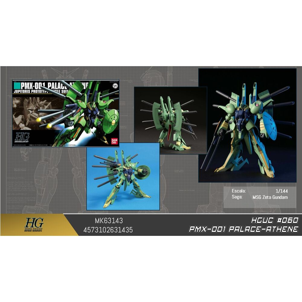 Maqueta HGUC 1/144 PMX-000 Palace Athene de Zeta Gundam - 2
