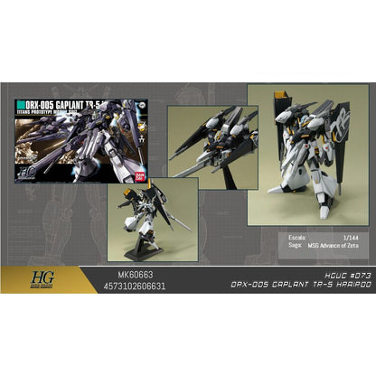 Maqueta HGUC 1/144 ORX-005 Gaplant TR-5 Hrairoo en negro y gris - 2