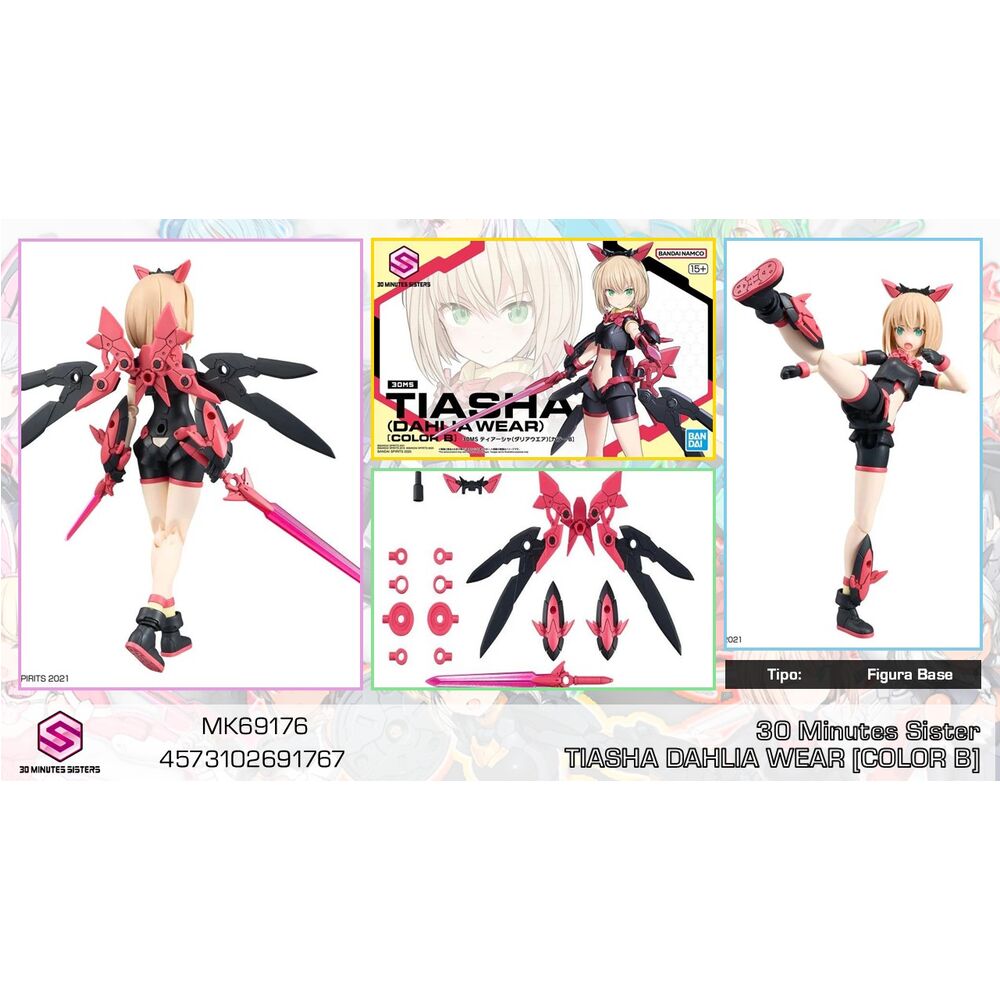 Maqueta 30MS Tiasha Dahlia Wear Color B de BANDAI HOBBY - 2