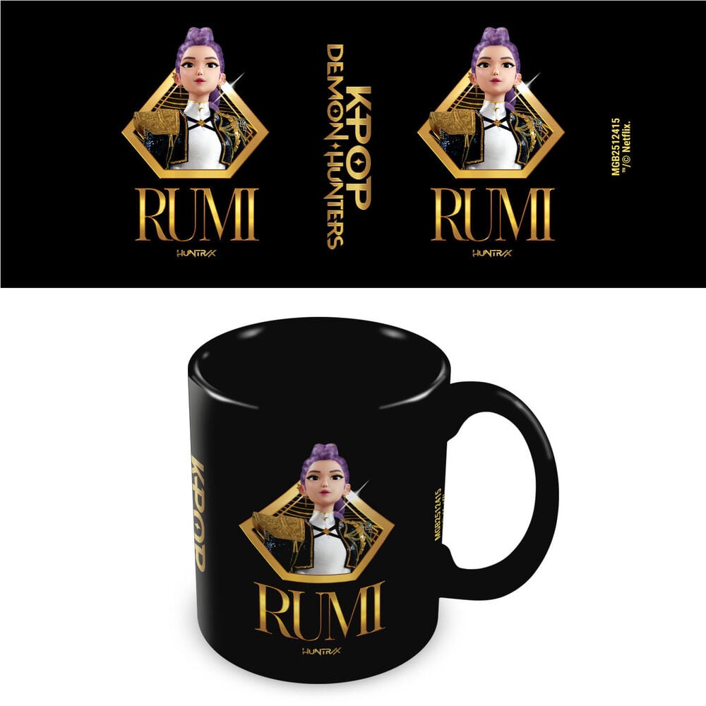 Taza negra de cerámica de Rumi de KPop Demon Hunters
