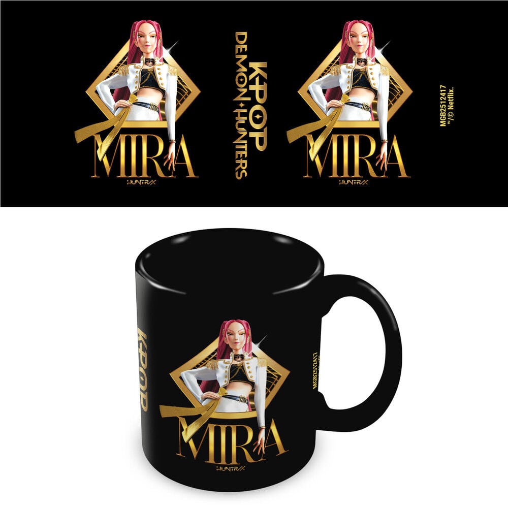 Taza negra de cerámica de Mira de KPop Demon Hunters