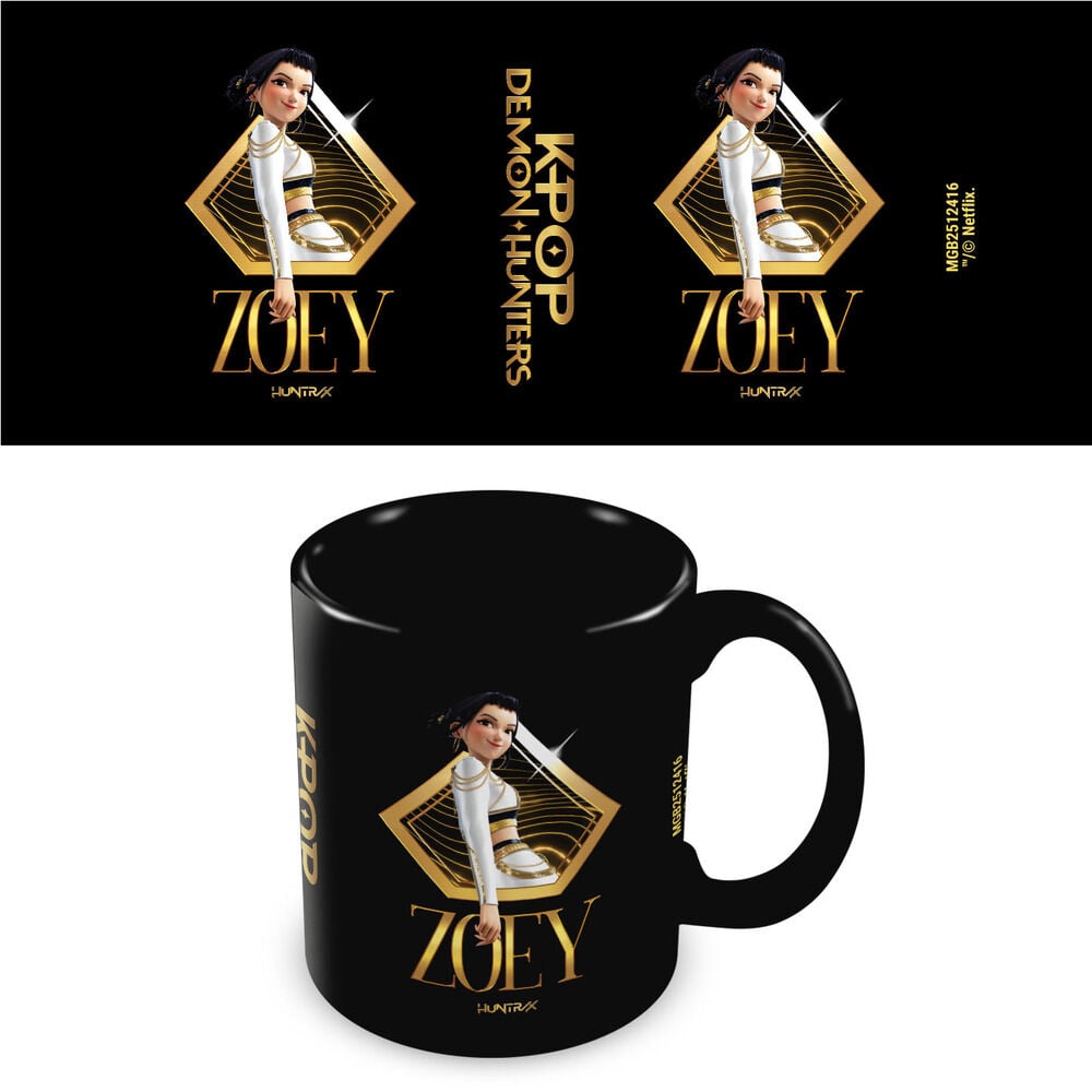 Taza negra de cerámica de Zoey de KPop Demon Hunters