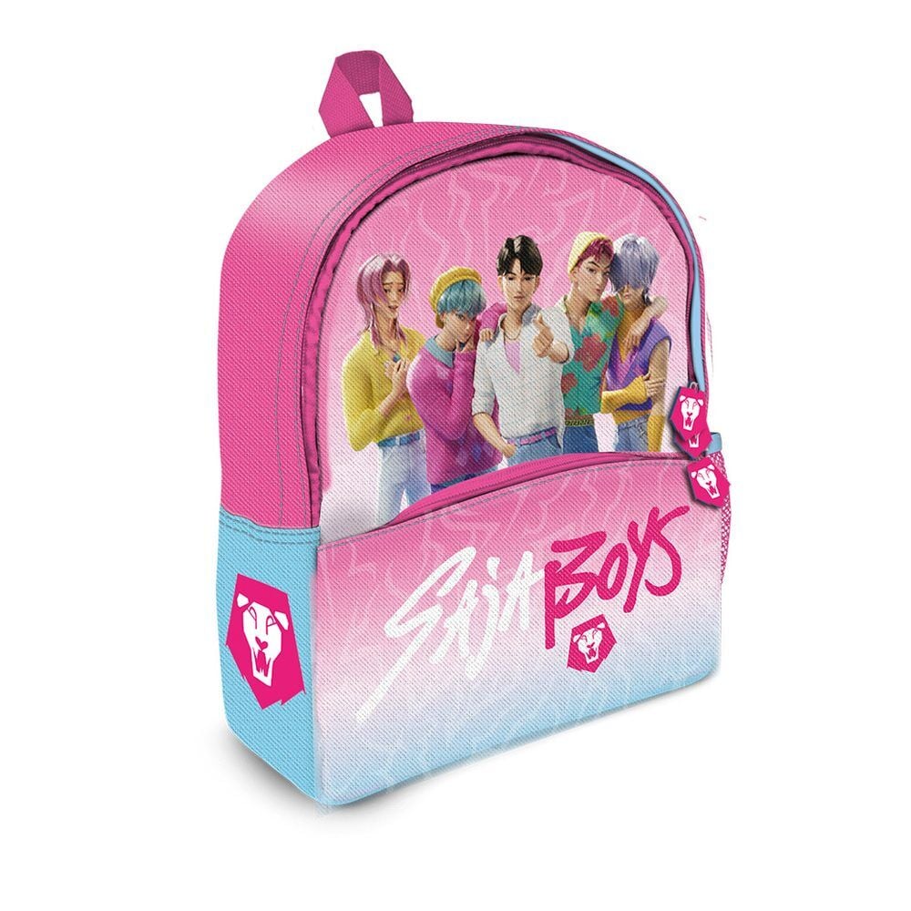 Mochila rosa Saja Boys de Kpop Demon Hunters