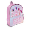 Mochila rosa y lila de Kpop Demon Hunters con tres personajes