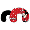 Cojín de viaje en forma de U de Minnie Disney rojo con lunares