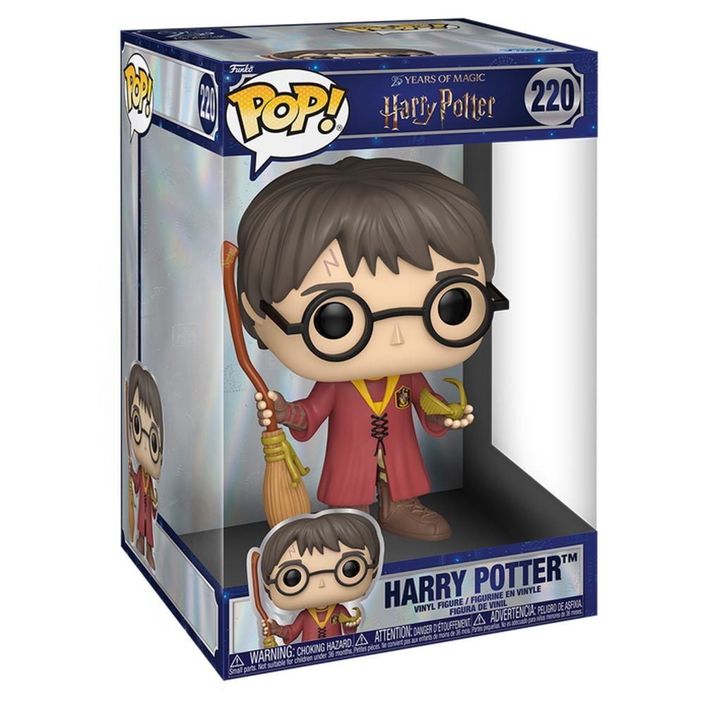 Figura Funko POP! Jumbo de Harry Potter con Nimbus 2000 en caja