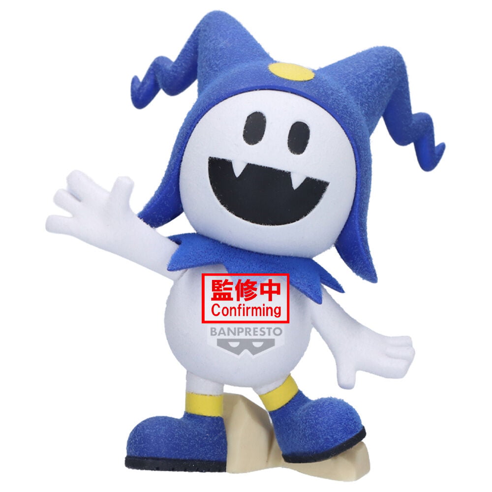 Figura Jack Frost Fluffy Puffy de Shin Megami Tensei con gorro azul