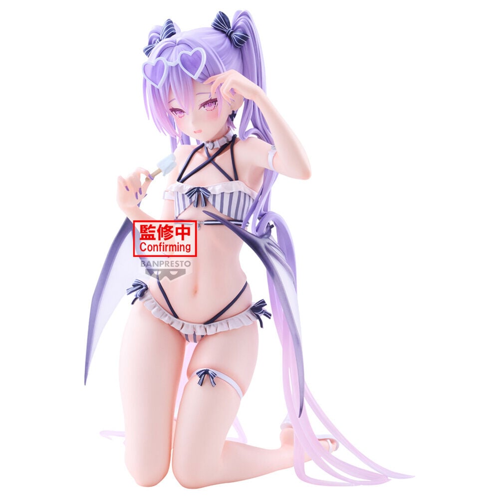 Figura Banpresto Eve Espresto Sweetest Pose Rurudo de 16 cm con cabello lila y gafas de corazón