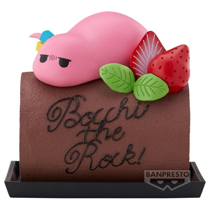 Figura Bocchi-chan Sweets Collection Ver. A de 10 cm con fresa y base decorada