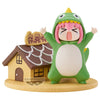 Figura Bocchi-chan de Bocchi the Rock! con disfraz verde de dinosaurio y base con casa