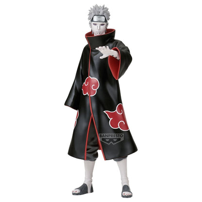 Figura de Pain de Naruto Shippuden con capa negra y nubes rojas