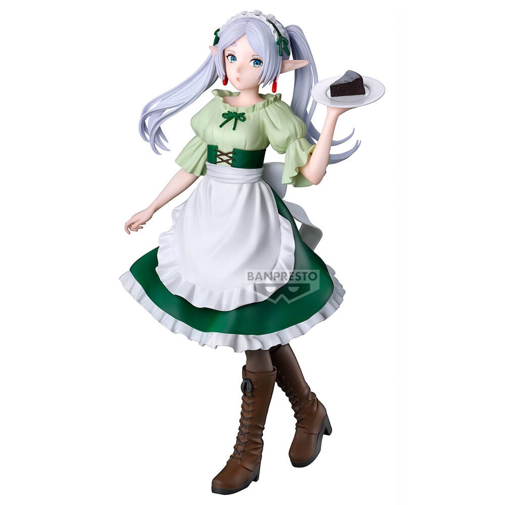 Figura de Frieren de 18 cm con vestido verde y bandeja