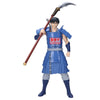Figura Shin Grandista de Kingdom con armadura azul y arma de asta